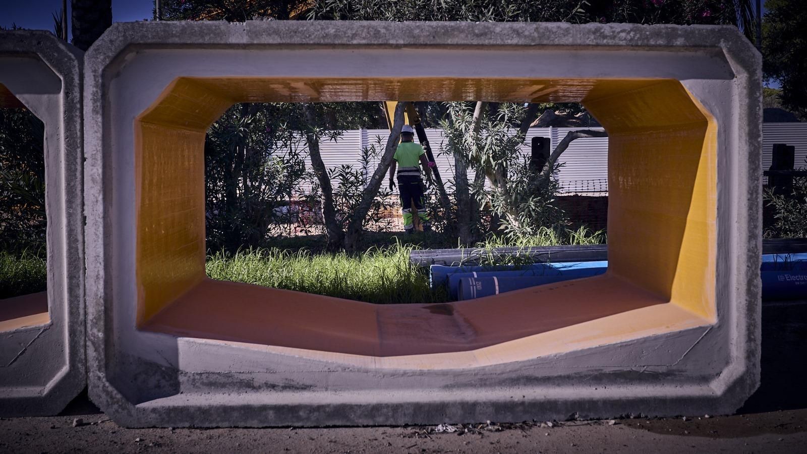 Las obras de Apemsa para el tanque de tormentas.