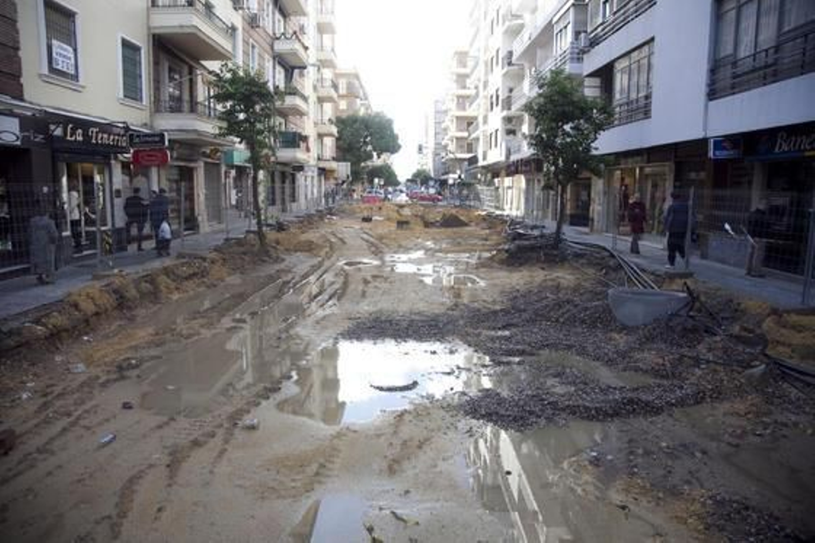 Efectos de las intensas lluvias en las obras de Asunción.

Foto: Jaime Martínez