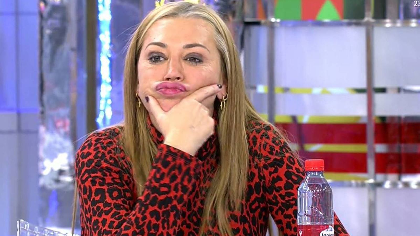 Belén Esteban, en el plató de 'Sálvame', programa en que trabaja como colaboradora habitual.