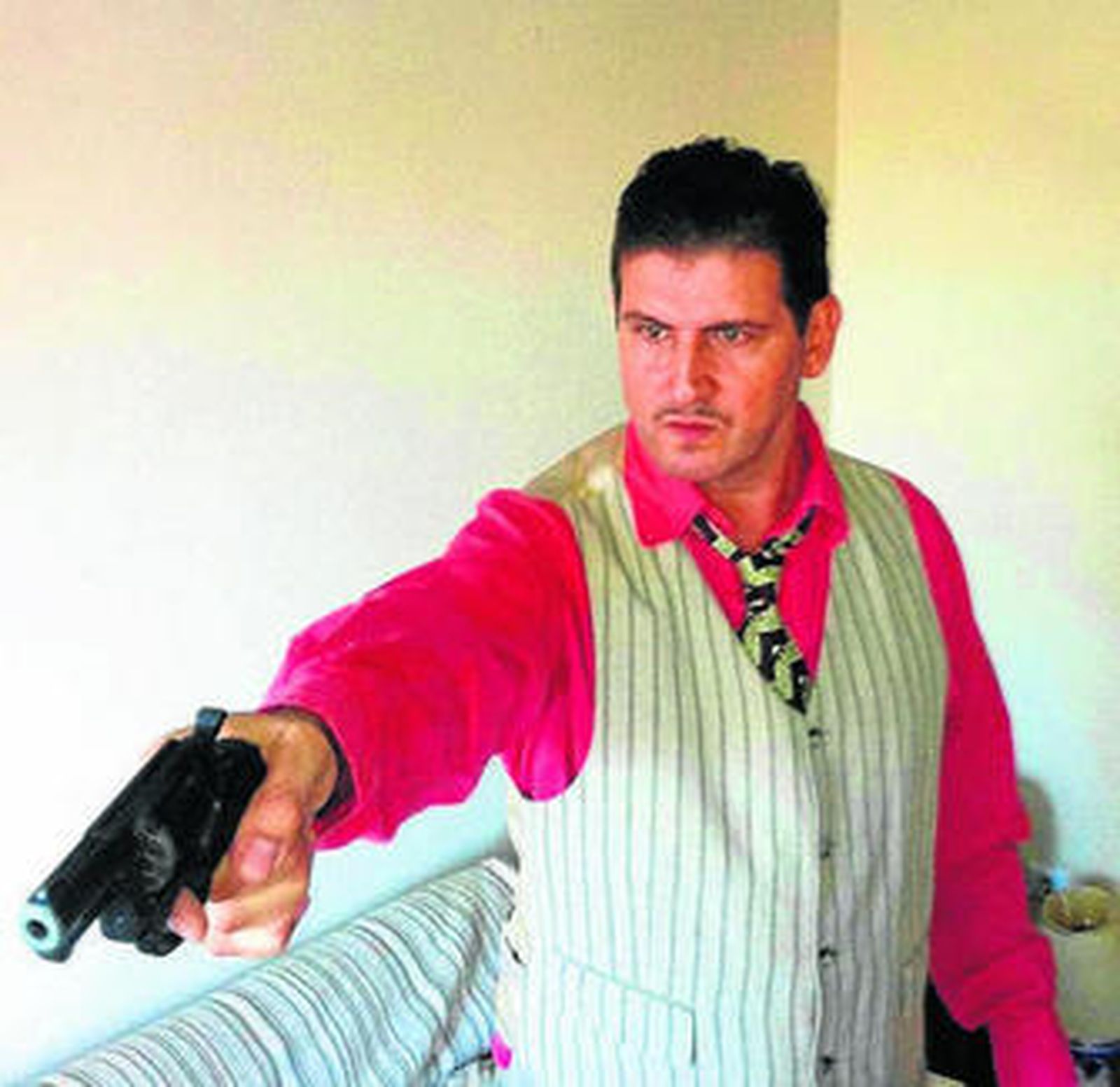 El actor y autor Miguel Recio, en un ensayo de 'Crimen de Passion'.