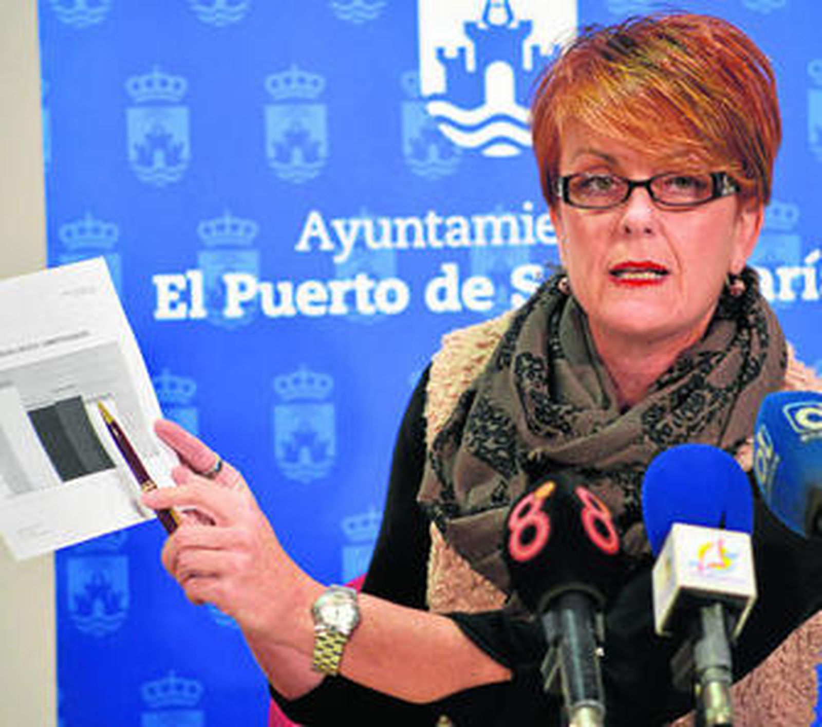 Mariola Tocino, ayer durante la rueda de prensa ofrecida en el Ayuntamiento.