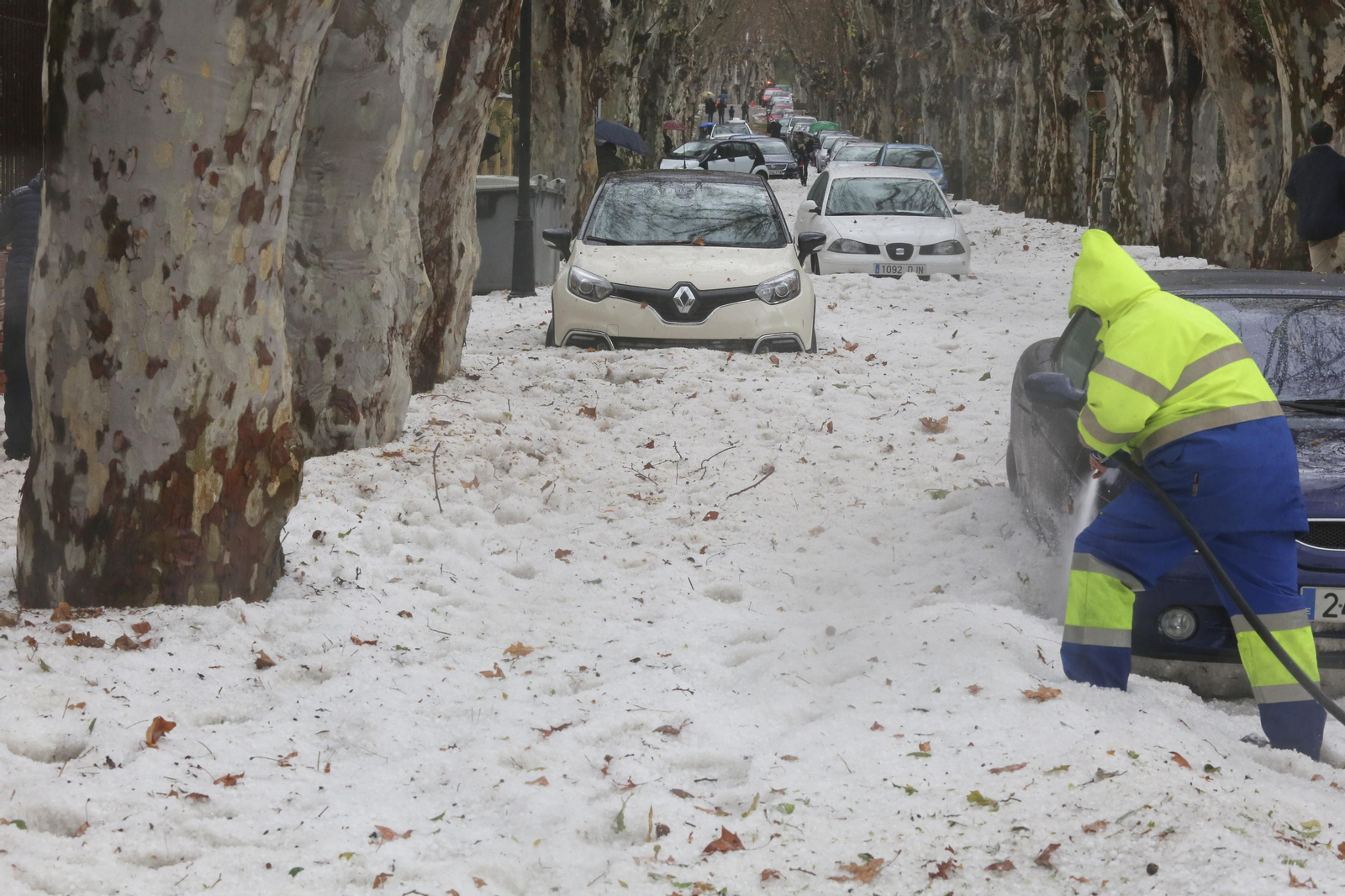 Fotos de la fuerte granizada registrada en Málaga