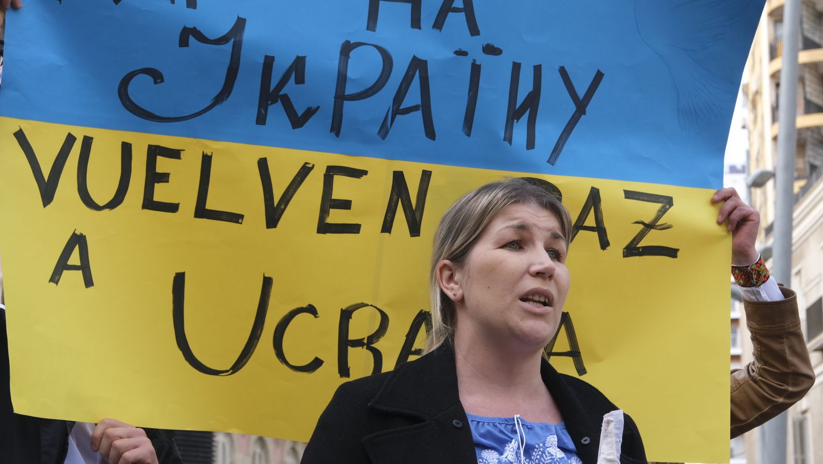 Fotogalería de las protestas contra la invasión rusa en Ucrania. Almería.