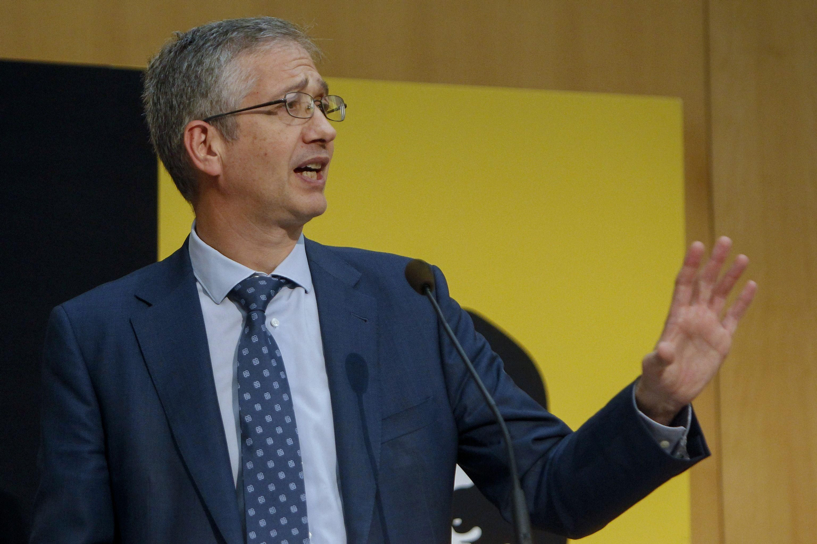 Pablo Hernández de Cos, este lunes, en un acto público en Alicante