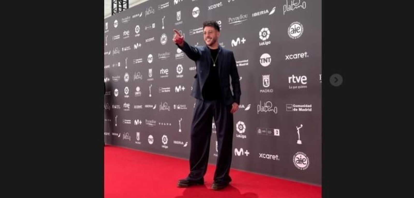 Antonio José, en la alfombra roja de los Premios Platino