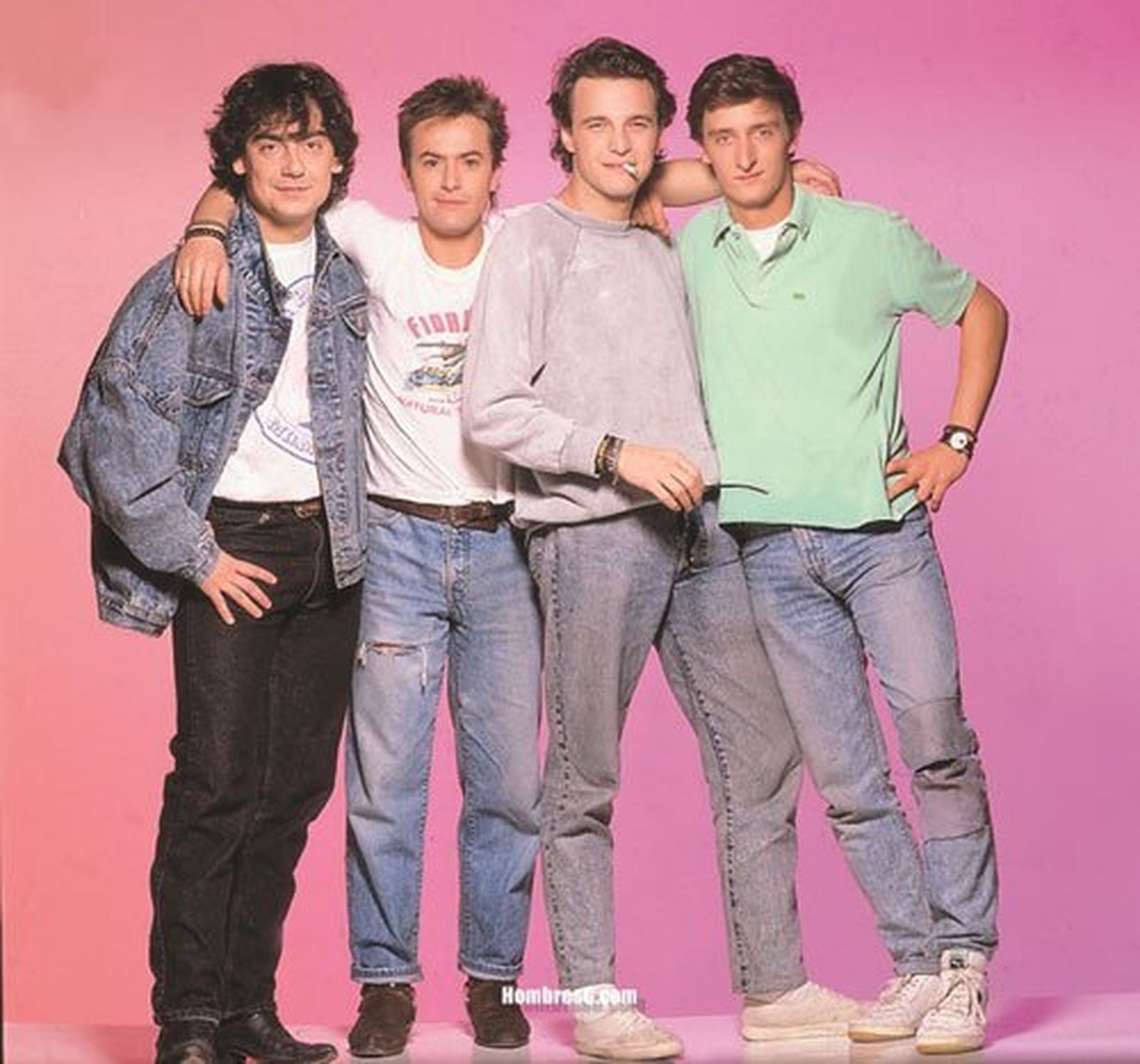 El grupo Hombres G a mediados de los 80, en plena irrupción