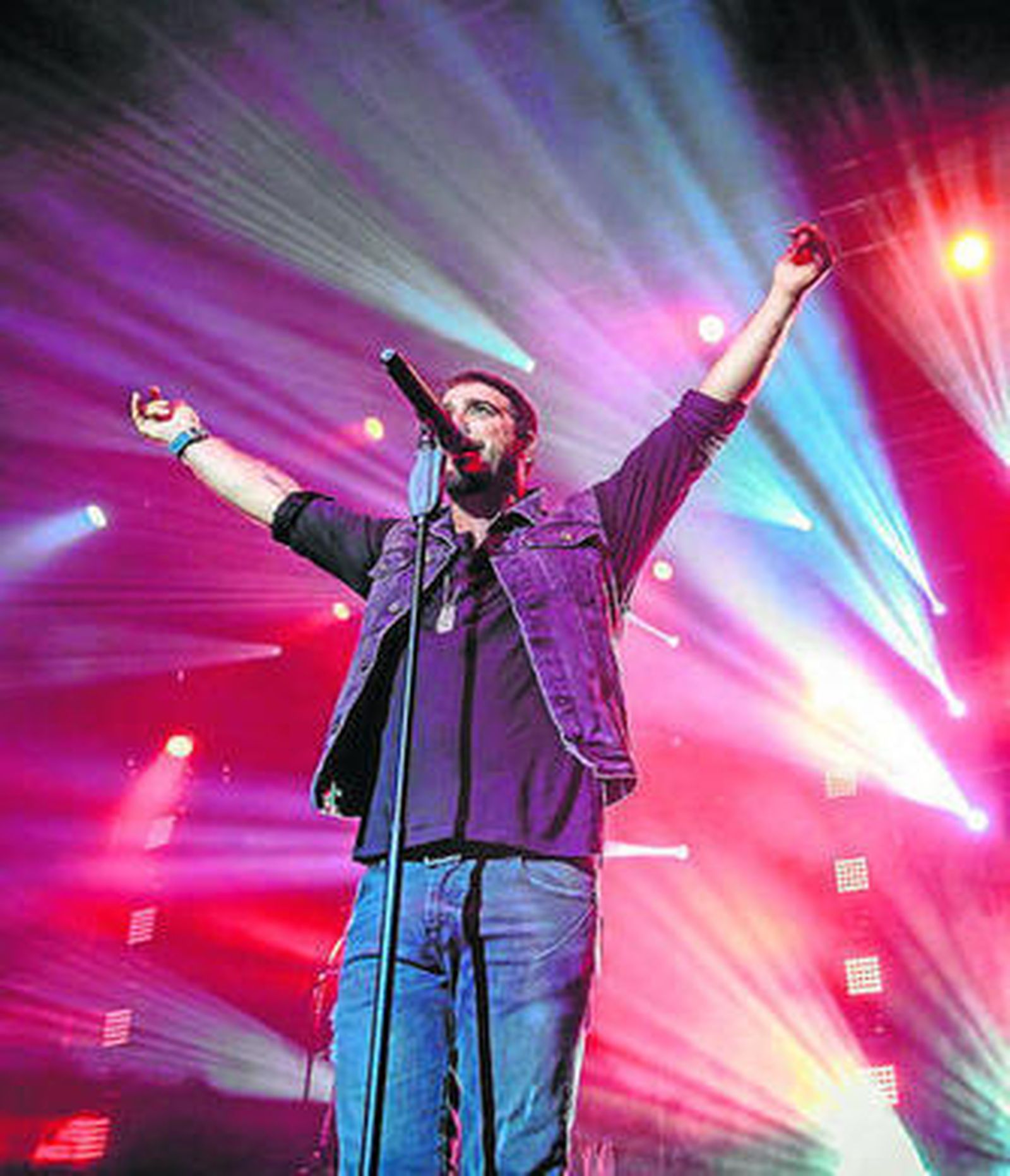 Antonio Orozco, en un concierto de su última gira.