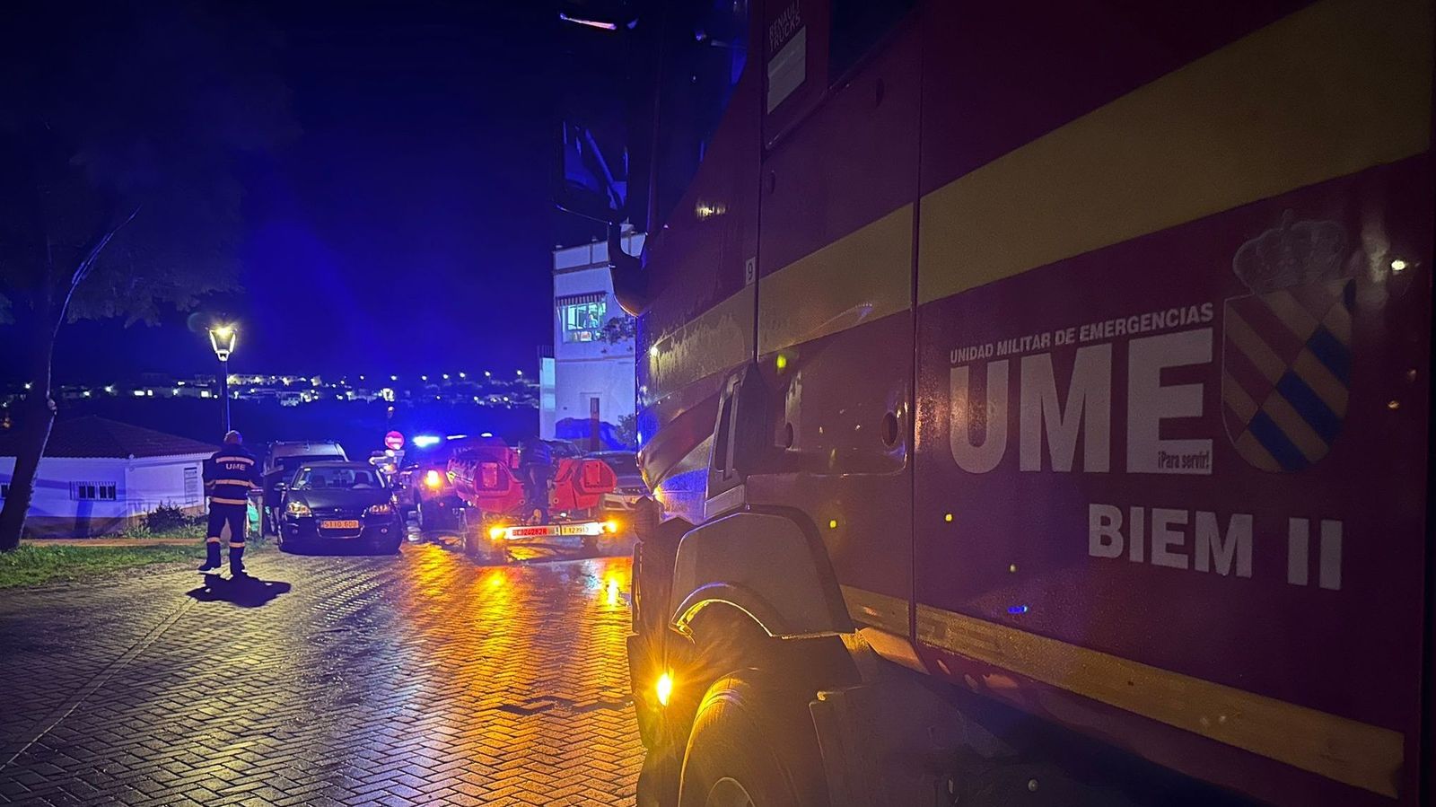 Llegada de la UME a la zona del Bajo Guadiana onubense.