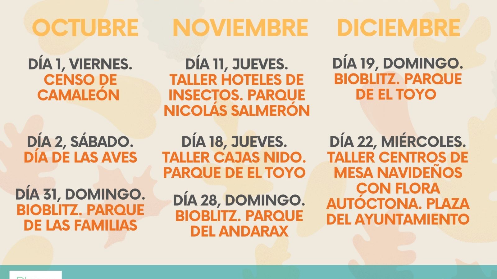 Programación otoño Plan Botania