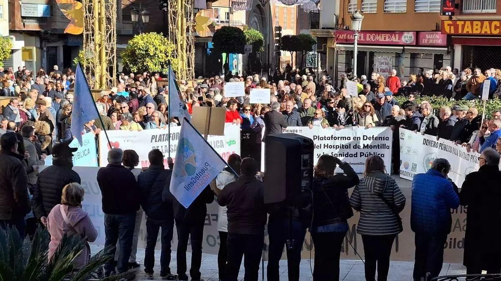 Una de las protestas de la plataforma en Puente Genil.