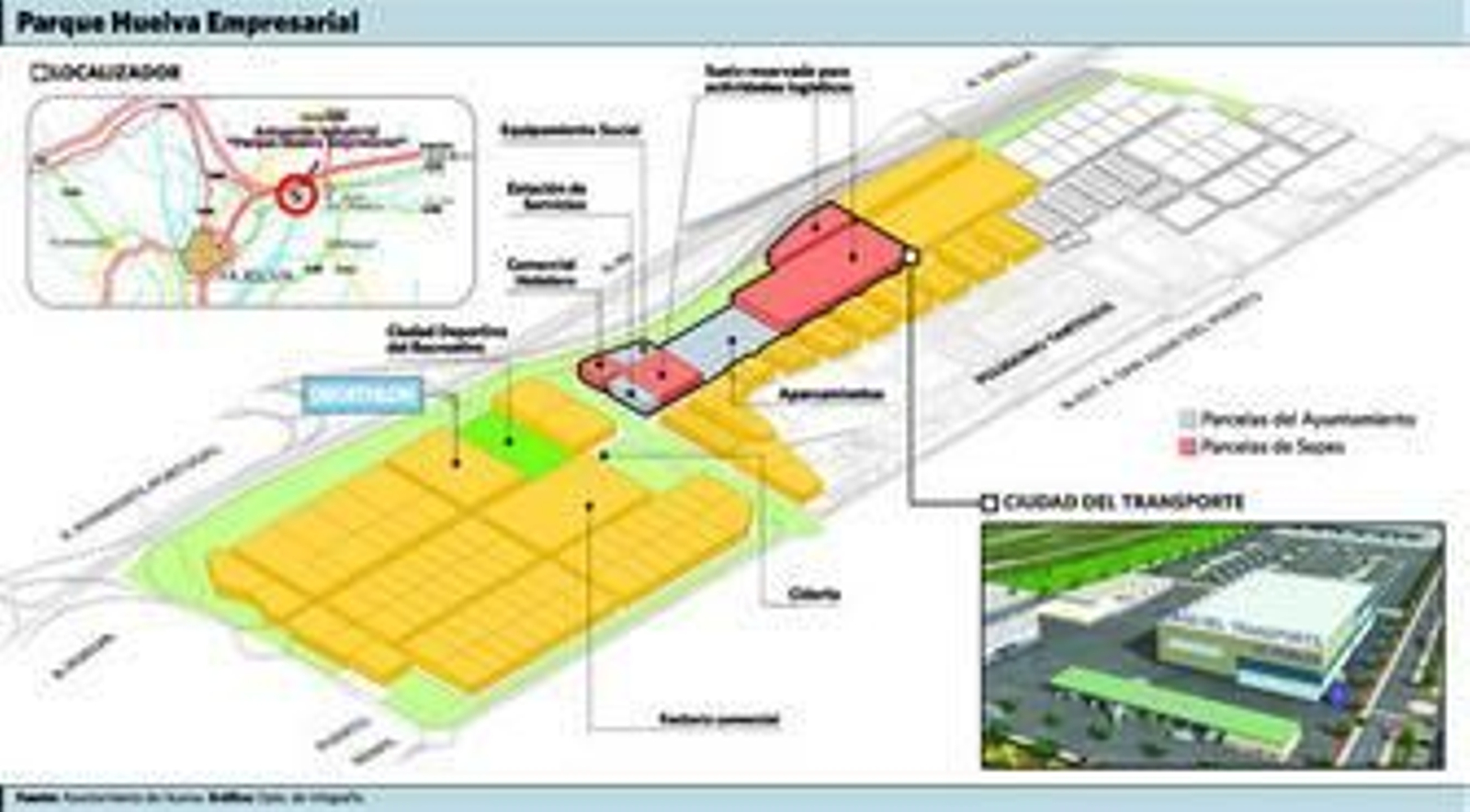Las obras del aparcamiento fotovoltaico, a punto de finalizar.