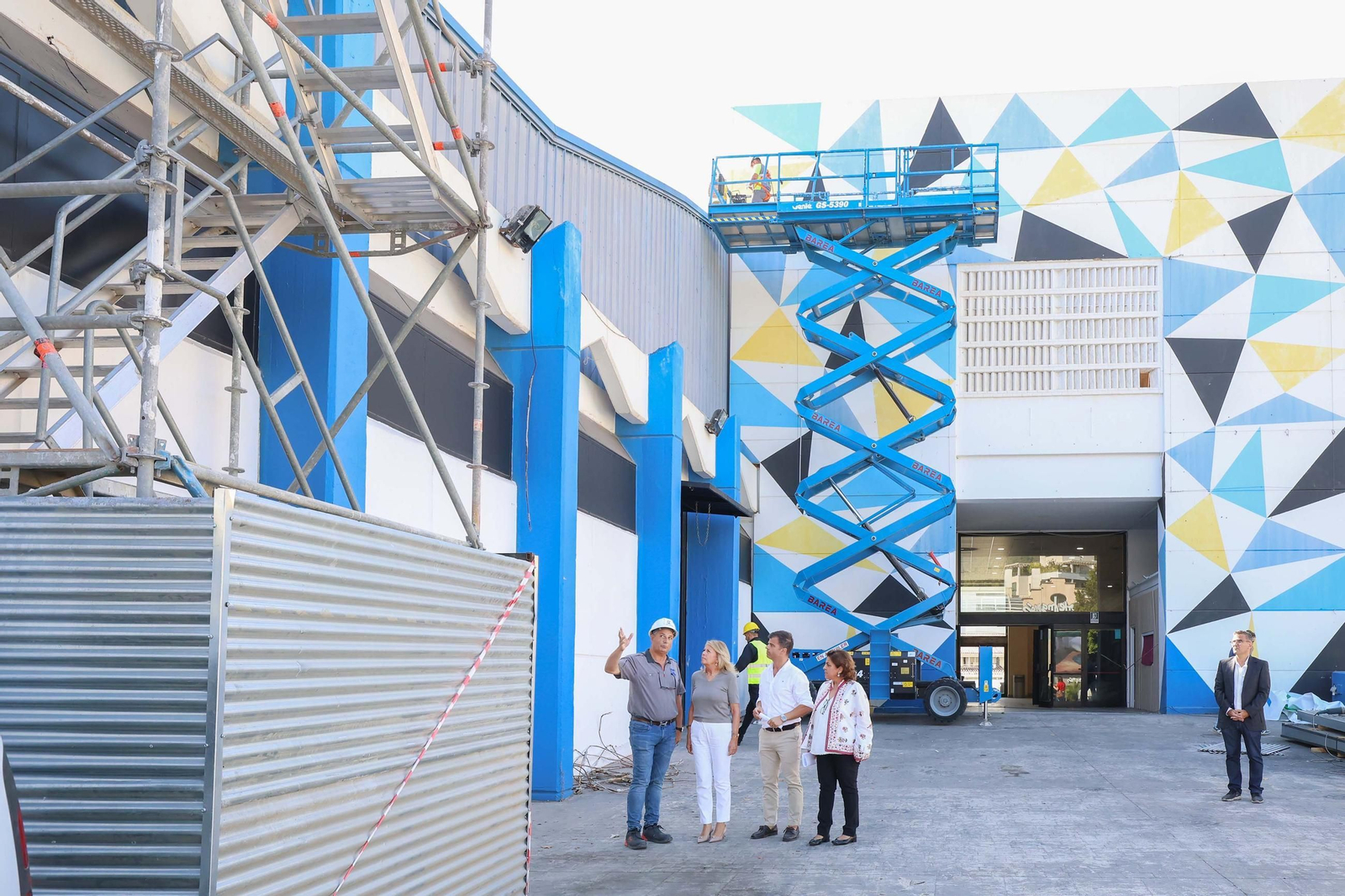 La visita institucional a los trabajos.