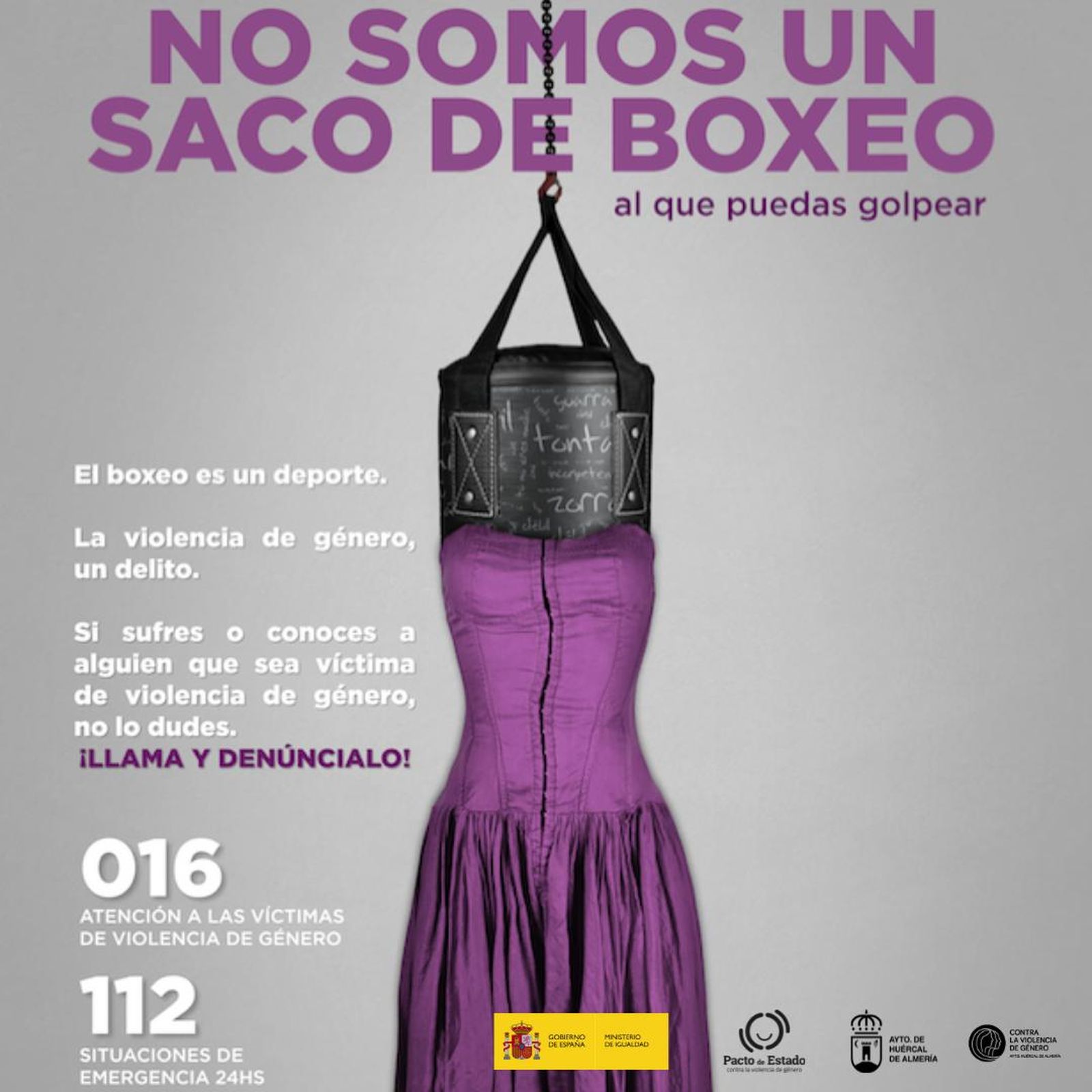 ‘No somos un saco de boxeo que puedas golpear’, nueva acción contra la violencia de género en Huércal