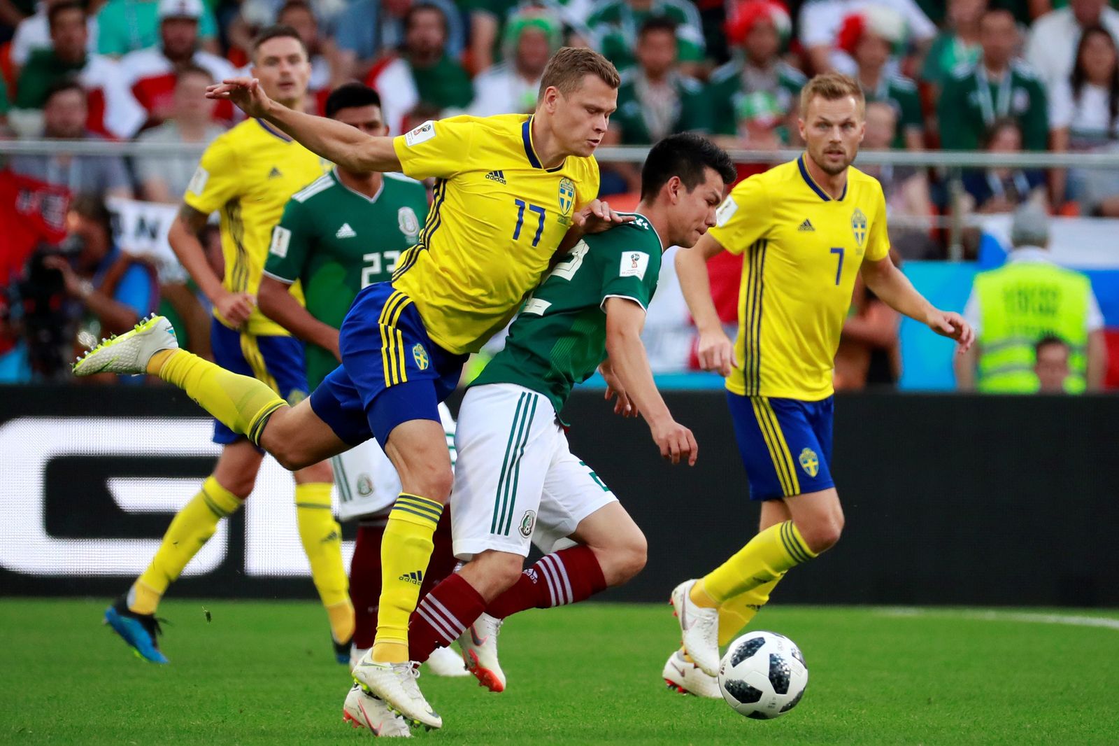 Las imágenes del México-Suecia