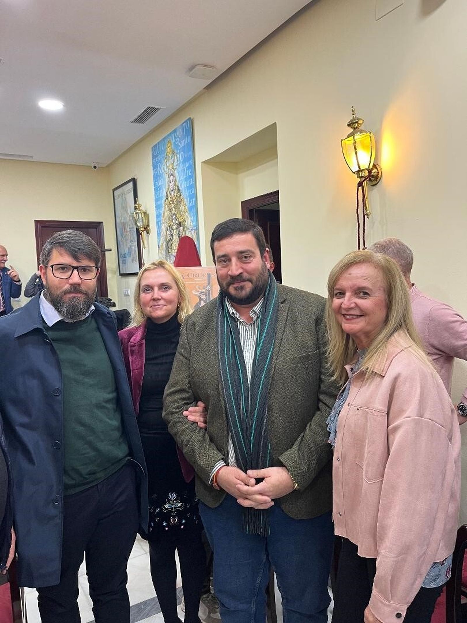 José María Reyna, Nieves Martínez, el pregonero de la Semana Santa 2024 Fernando Díaz y Lourdes Cortejosa.