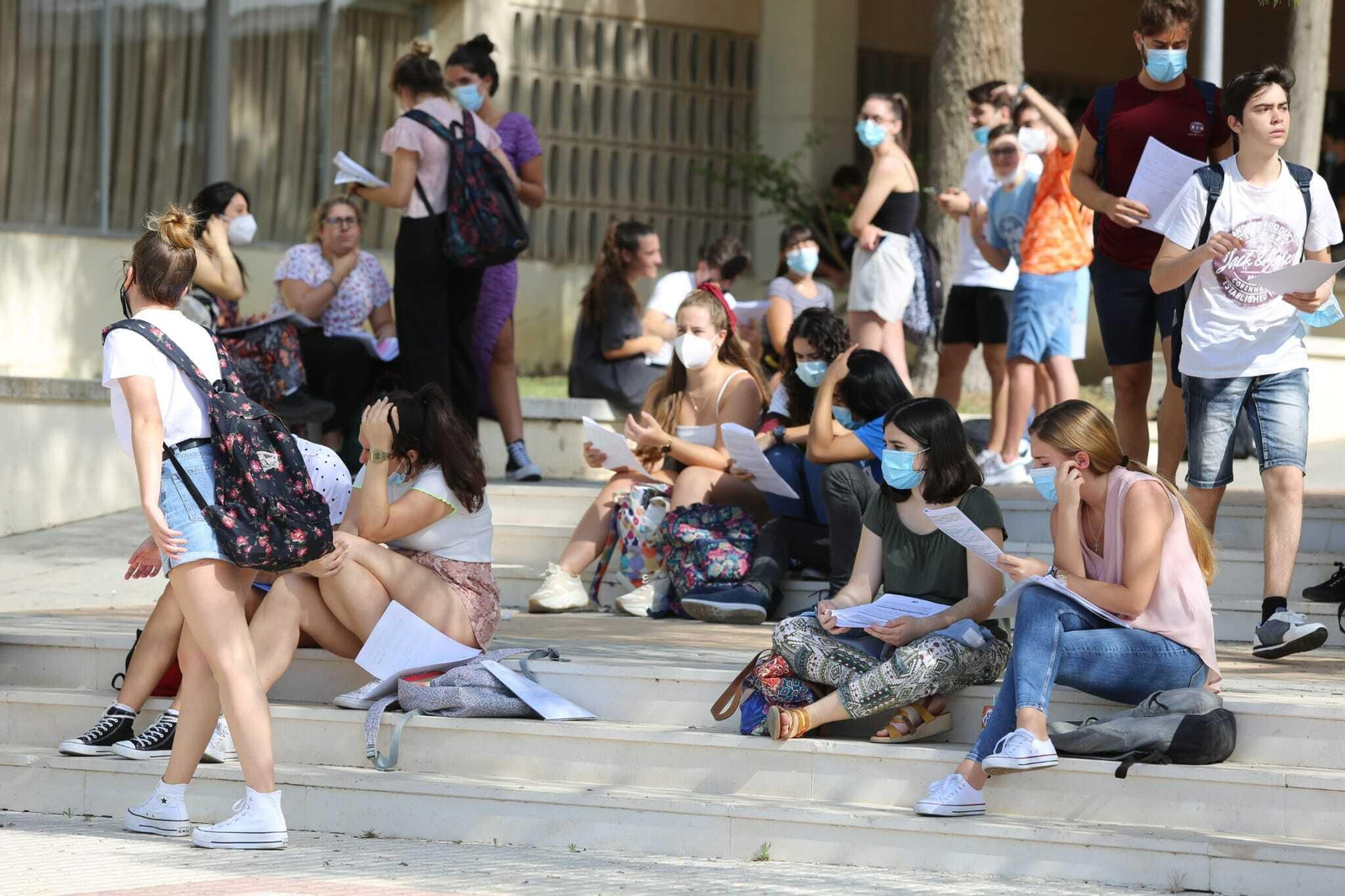 Arranca la Selectividad del coronavirus y las mascarillas en Málaga, en fotos