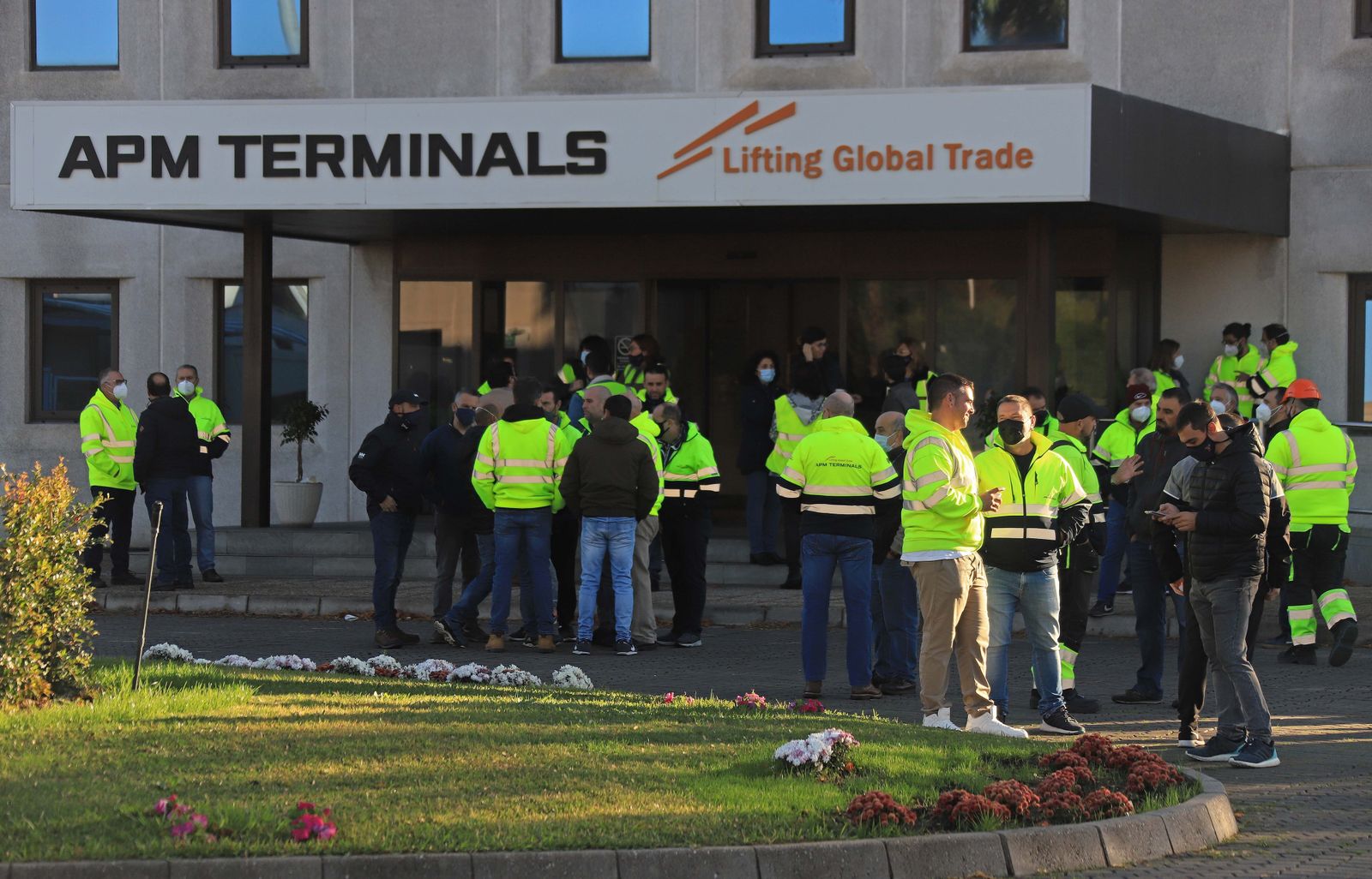 Concentración en APM Terminals Algeciras.