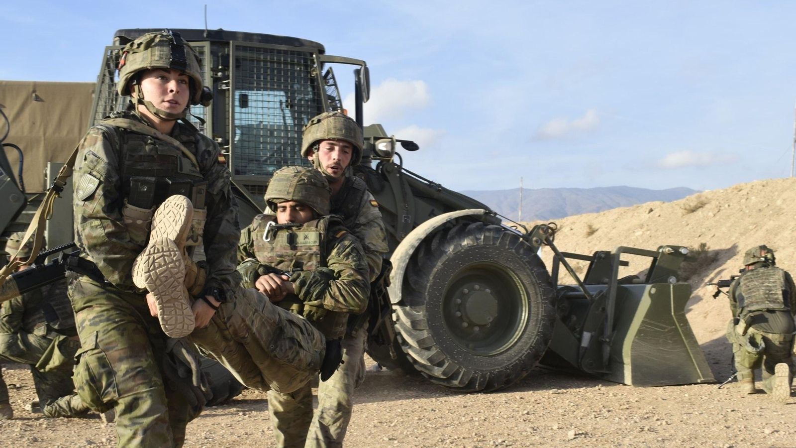 Extracción de heridos en el hostigamiento de la insurgencia