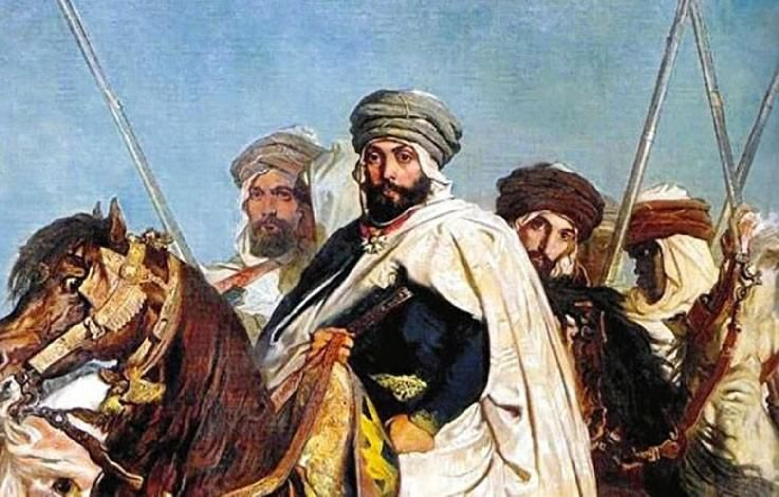Abderramán III y el general Badr ben Ahmad cuando se dirigían, con el ejército, a los territorios controlados por Omar ben Hafsún en la región del Estrecho en la primavera del año 914