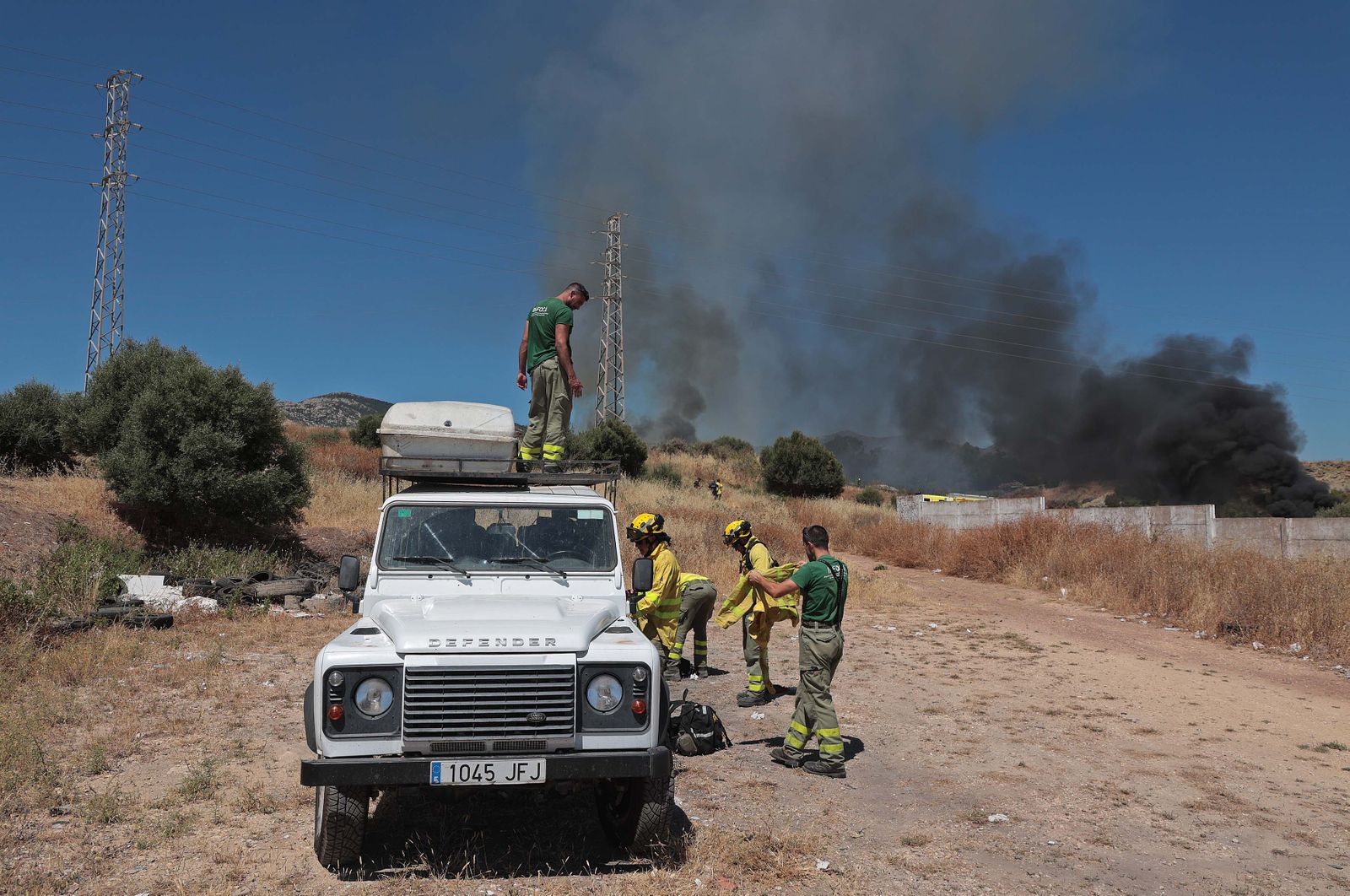 Imágenes del incendio en Los Pastores