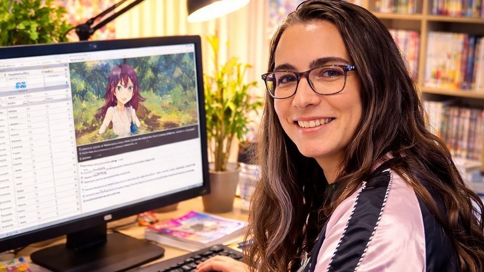 Alessandra Moura traduciendo.