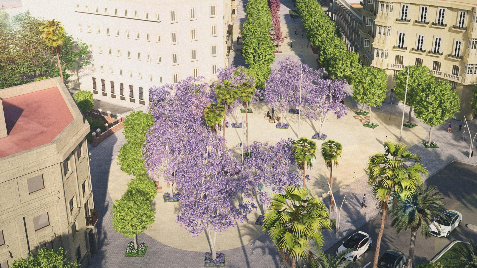 Presentada la peatonalización del Paseo de Almería, en imágenes