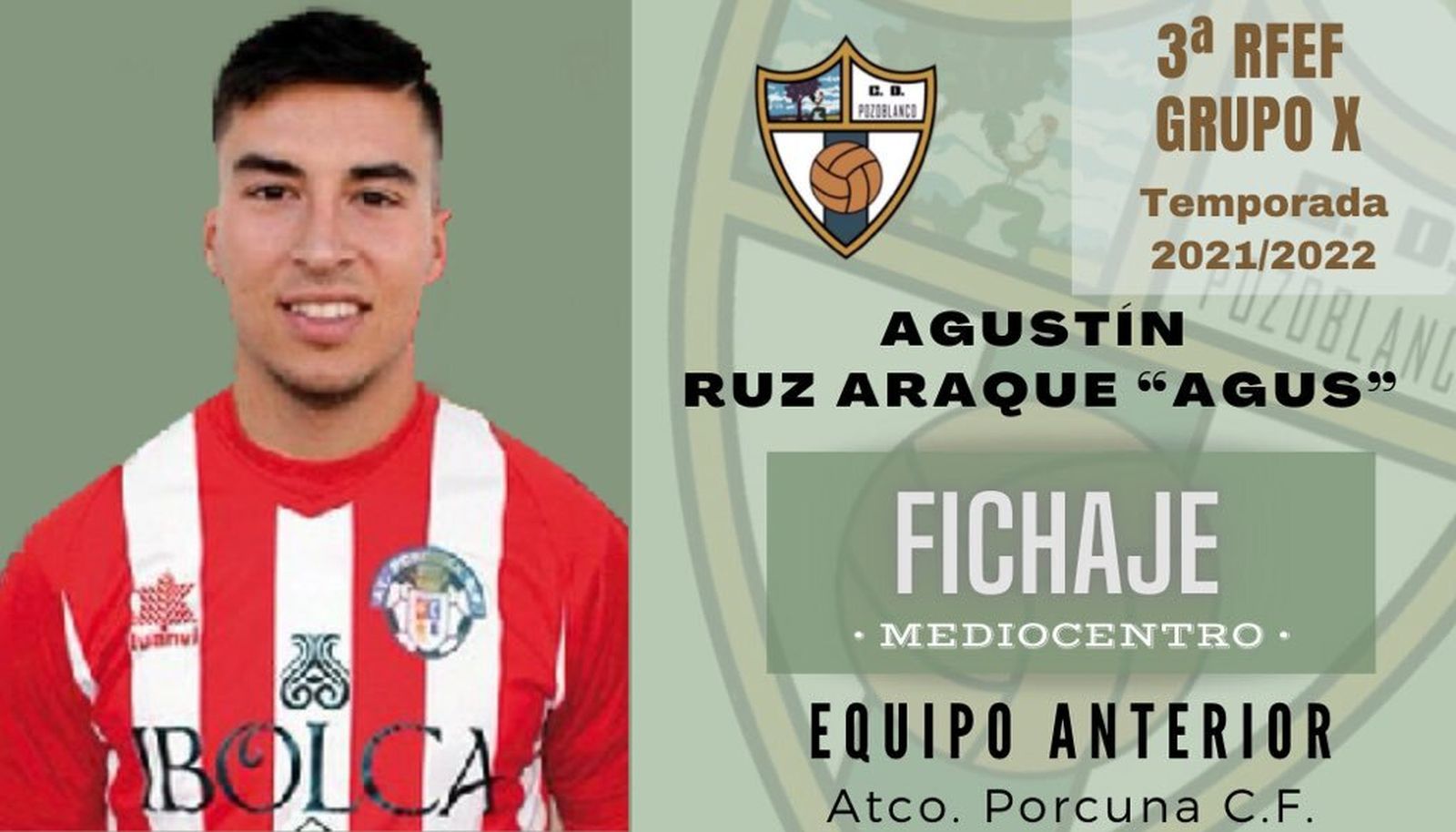 El Pozoblanco refuerza su centro del campo con el montalbeño Agus