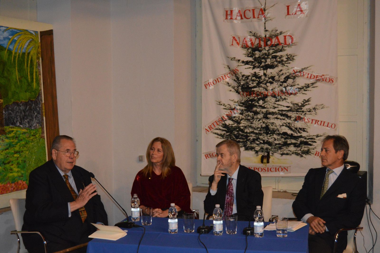 Luis de Mora-Figueroa Williams, Carmen Príes, Salvador Ravina y José Fernández-Palacios, durante la presentación del libro de Álvaro Picardo.