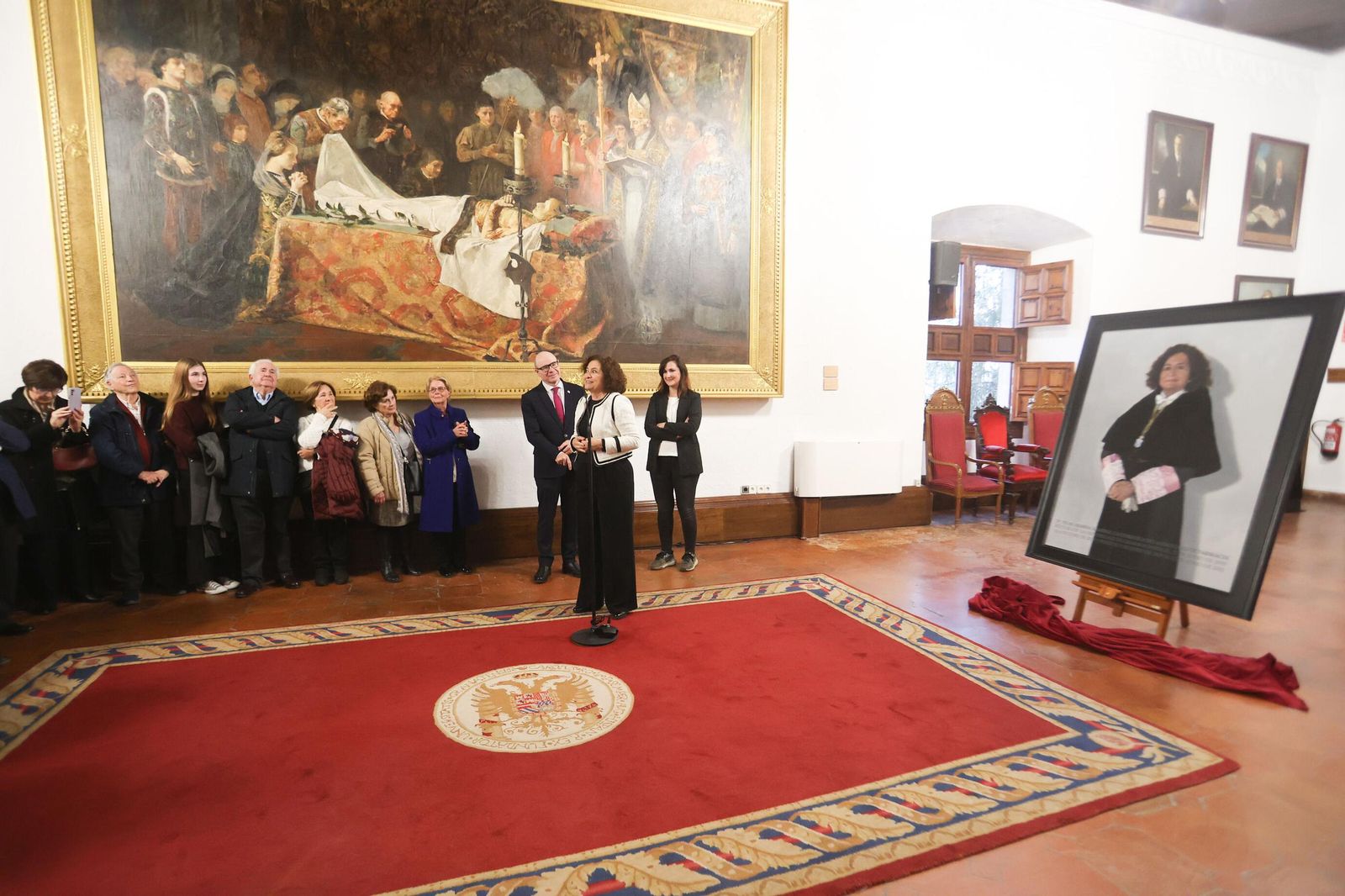 Todas las imágenes de la presentación del retrato de la rectora de la Universidad de Granada, Pilar Aranda