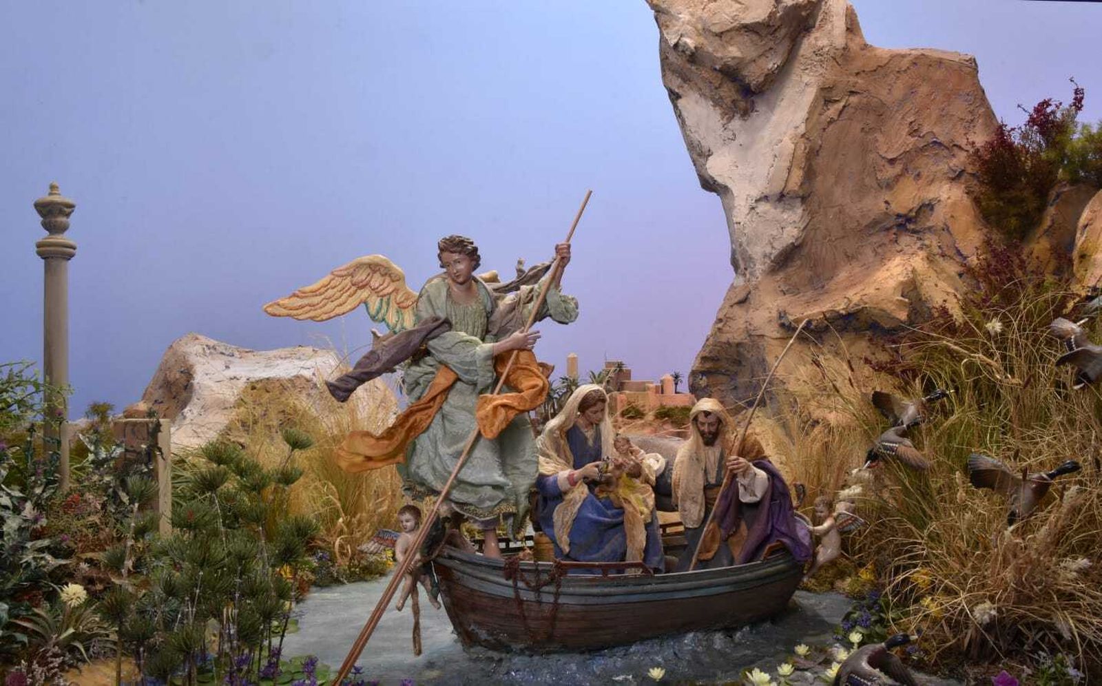 Fotografía del belén obra de Esteban Benítez que sirve de base al cartel de los belenistas para la próxima Navidad.