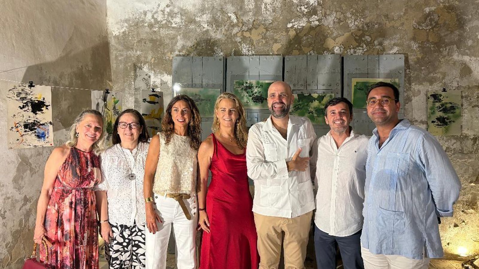 Felicidad Rodríguez, María José Moro,  Tristana Moraleja, David del Cura, Javier Díaz e Iván Ramírez coincidieron en la inauguración.