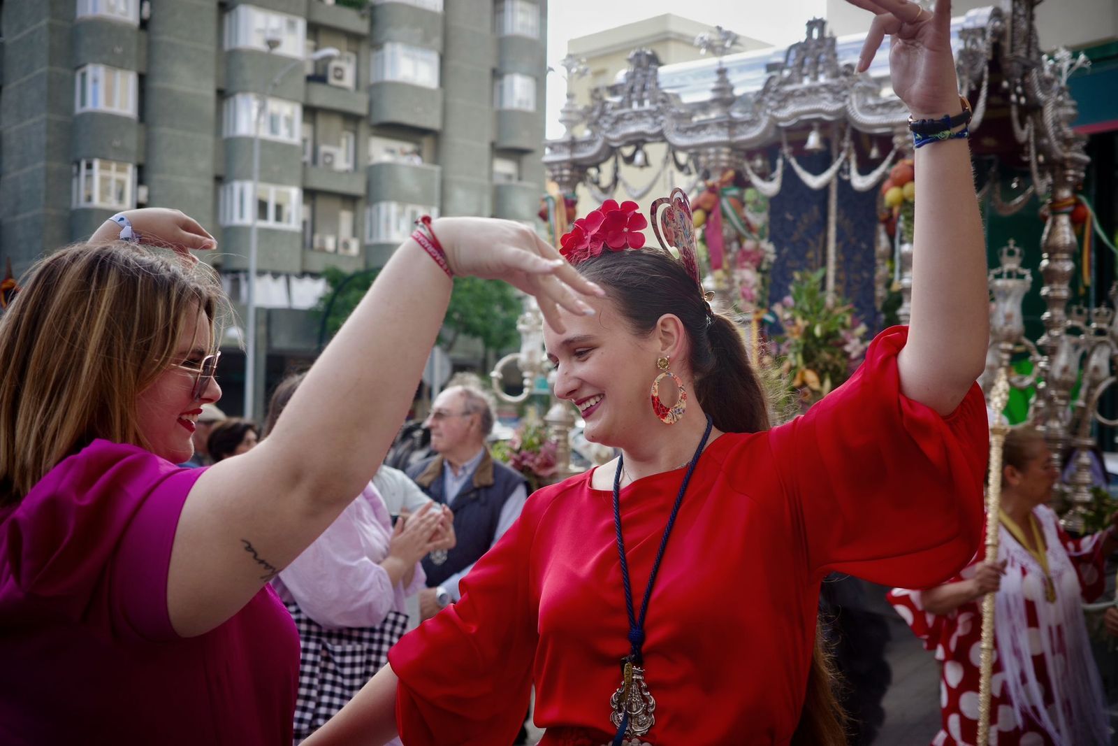 La llegada de la Hermandad del Rocío gaditana a Cádiz