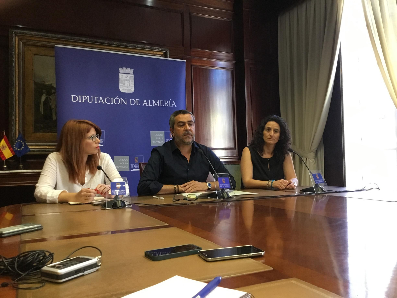 Representates del Partido Socialista en la rueda de prensa.