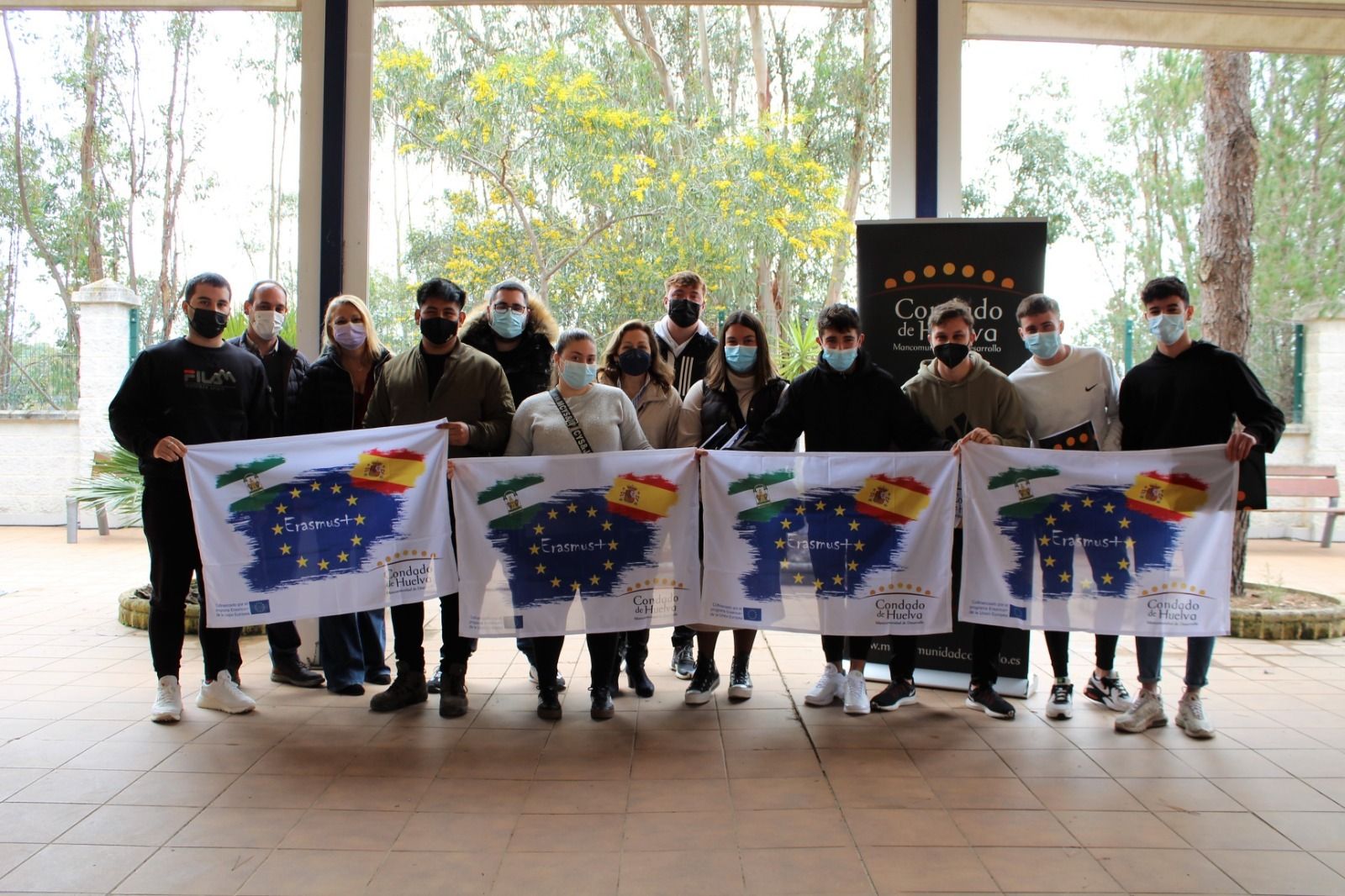 Los alumnos del Condado beneficiarios con becas Erasmus.