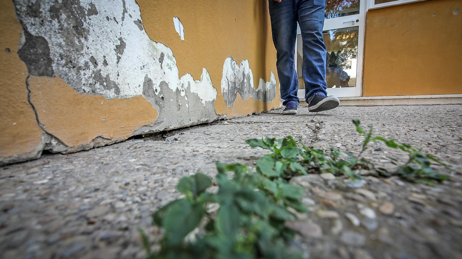 Imágenes del mal estado del CEIP Tartesos