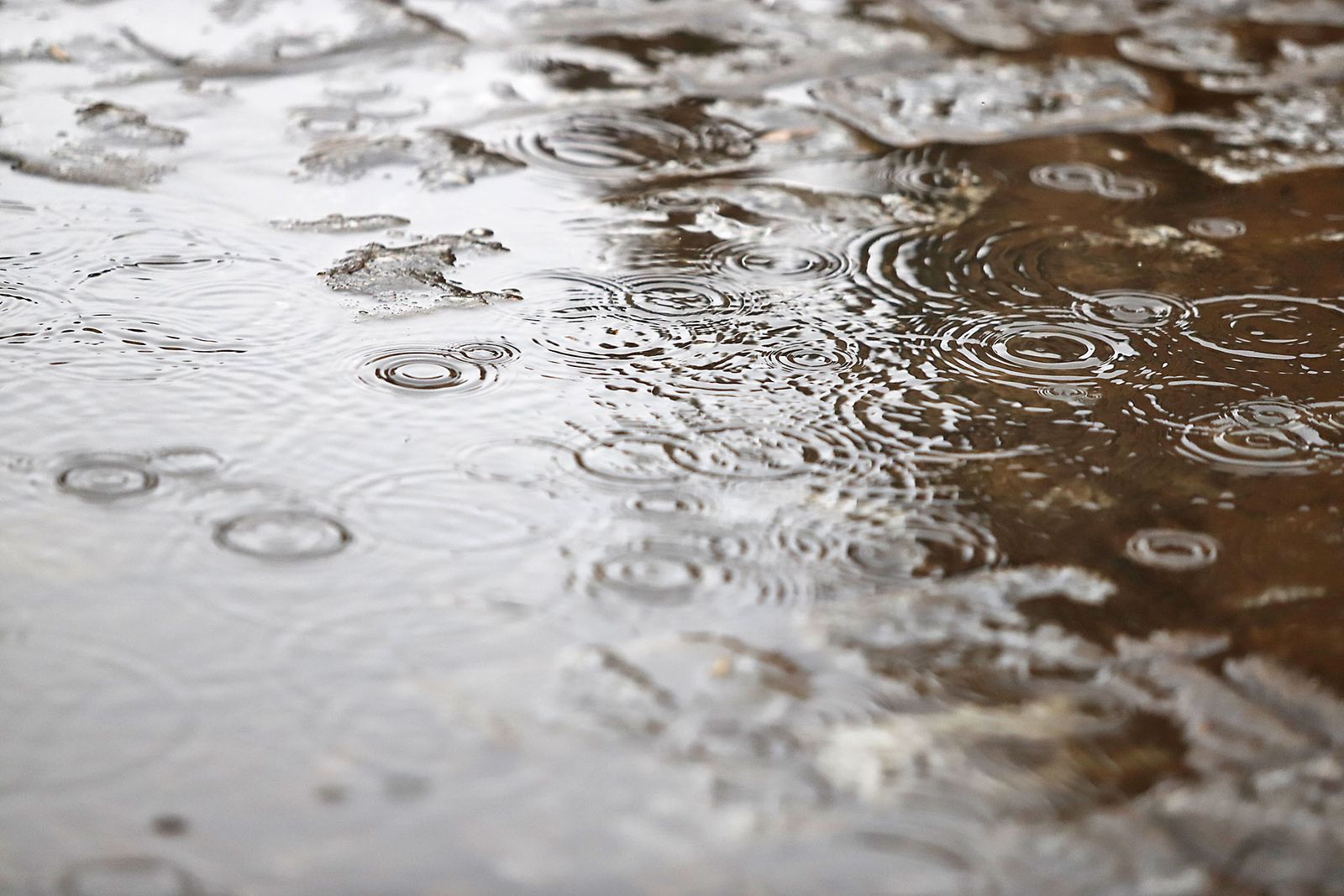 imágenes de la lluviosa mañana en Huelva