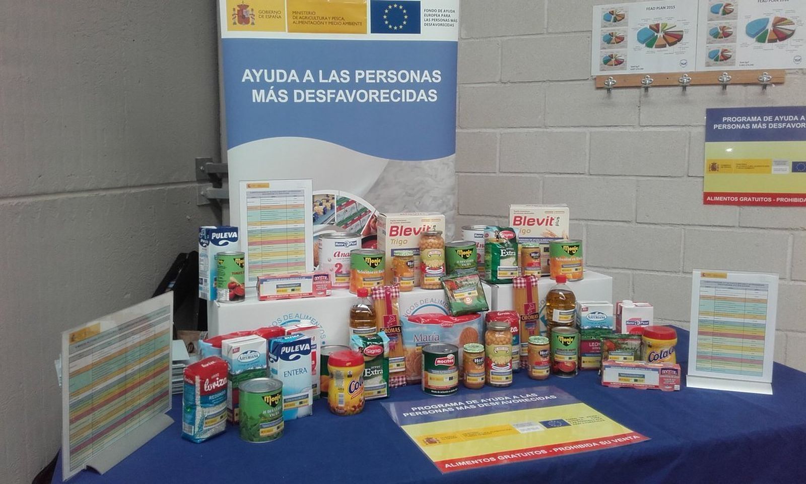 Alimentos que reparte Cruz Roja.