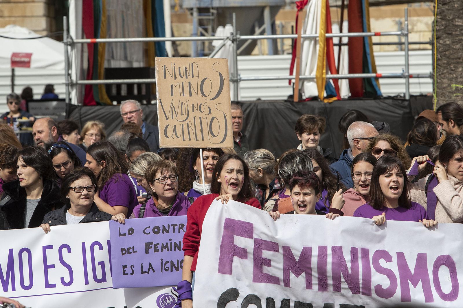 Manifestación por el 8-M organizada en San Fernando en 2019.