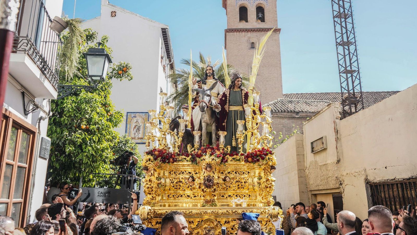 Entrada de Jesús en Jerusalén en la calle Elvira, Semana Santa 2023