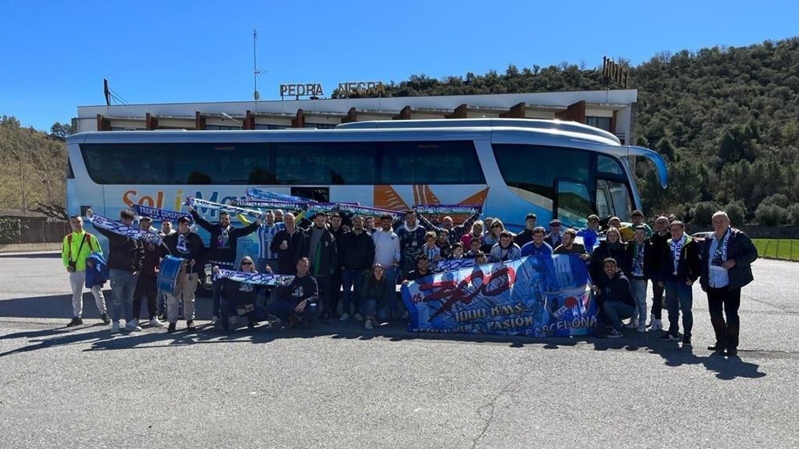 La afición del Málaga CF en Andorra.