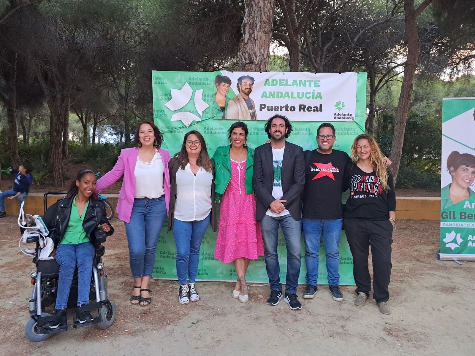 Acto de campaña de Adelante Andalucía en el Río San Pedro