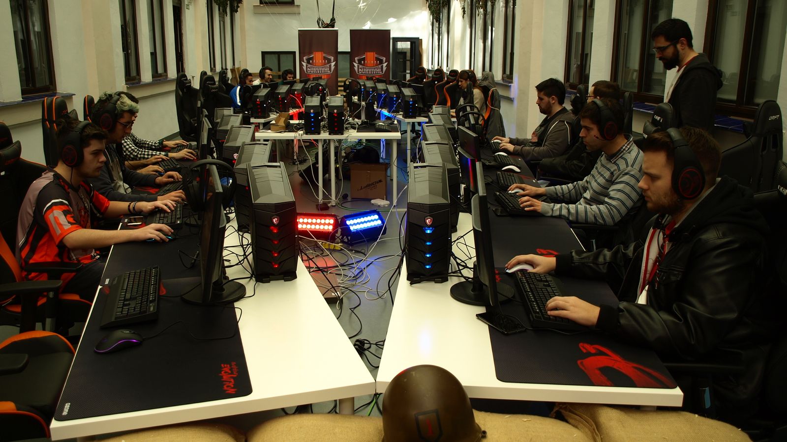 Pruebas previas en el espacio donde se organizará la competición, en el Polo Digital.