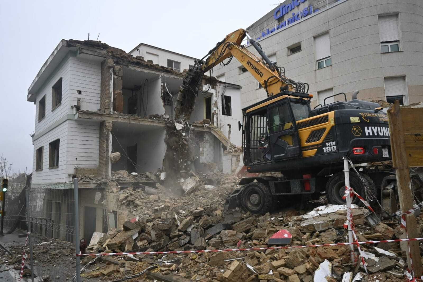 La casa derribada en el cabezo Mondaca.
