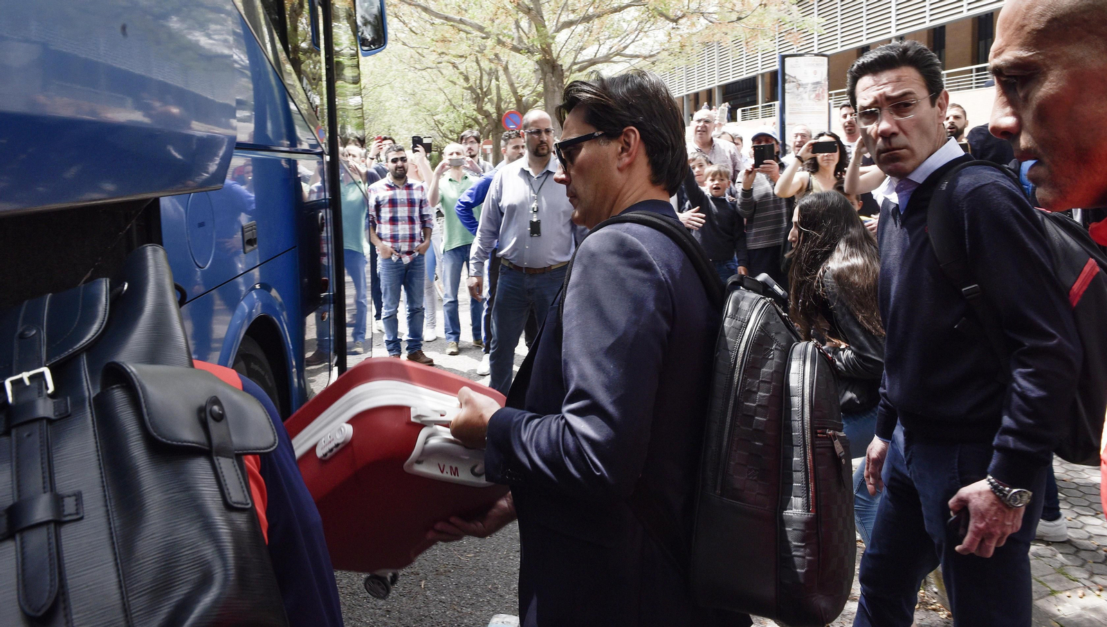 Las imágenes de la llegada del Sevilla