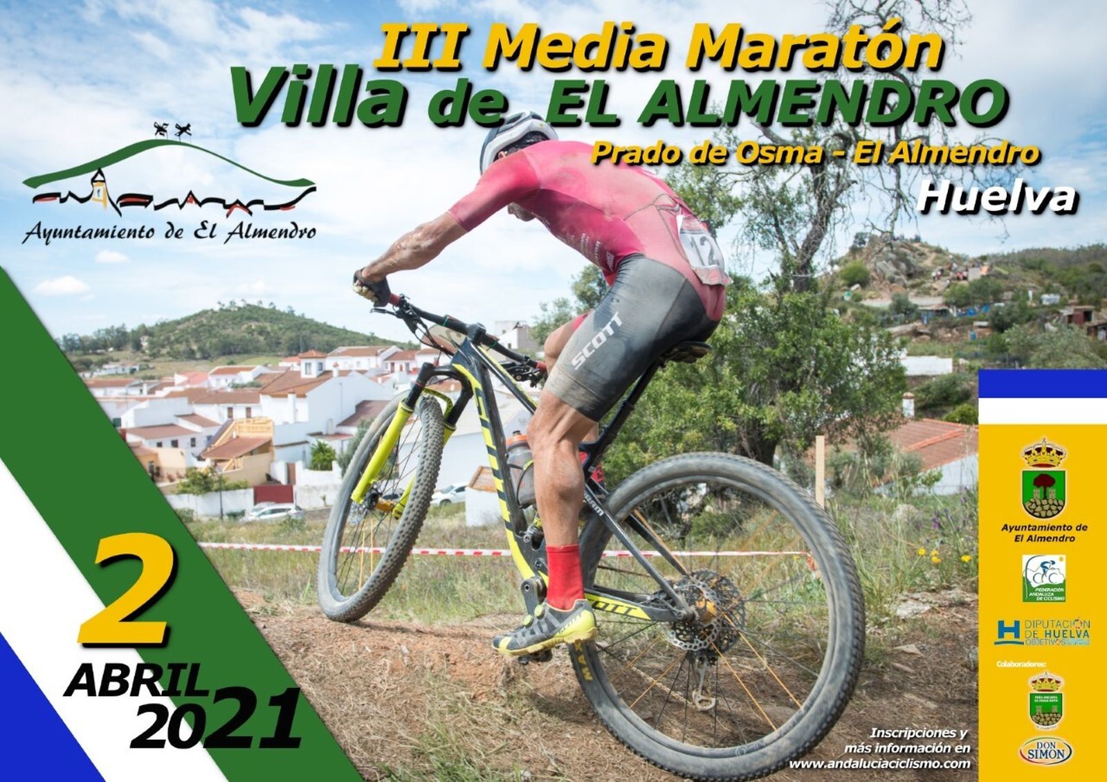 Cartel anunciador de la III Media Maratón Villa de El Almendro.
