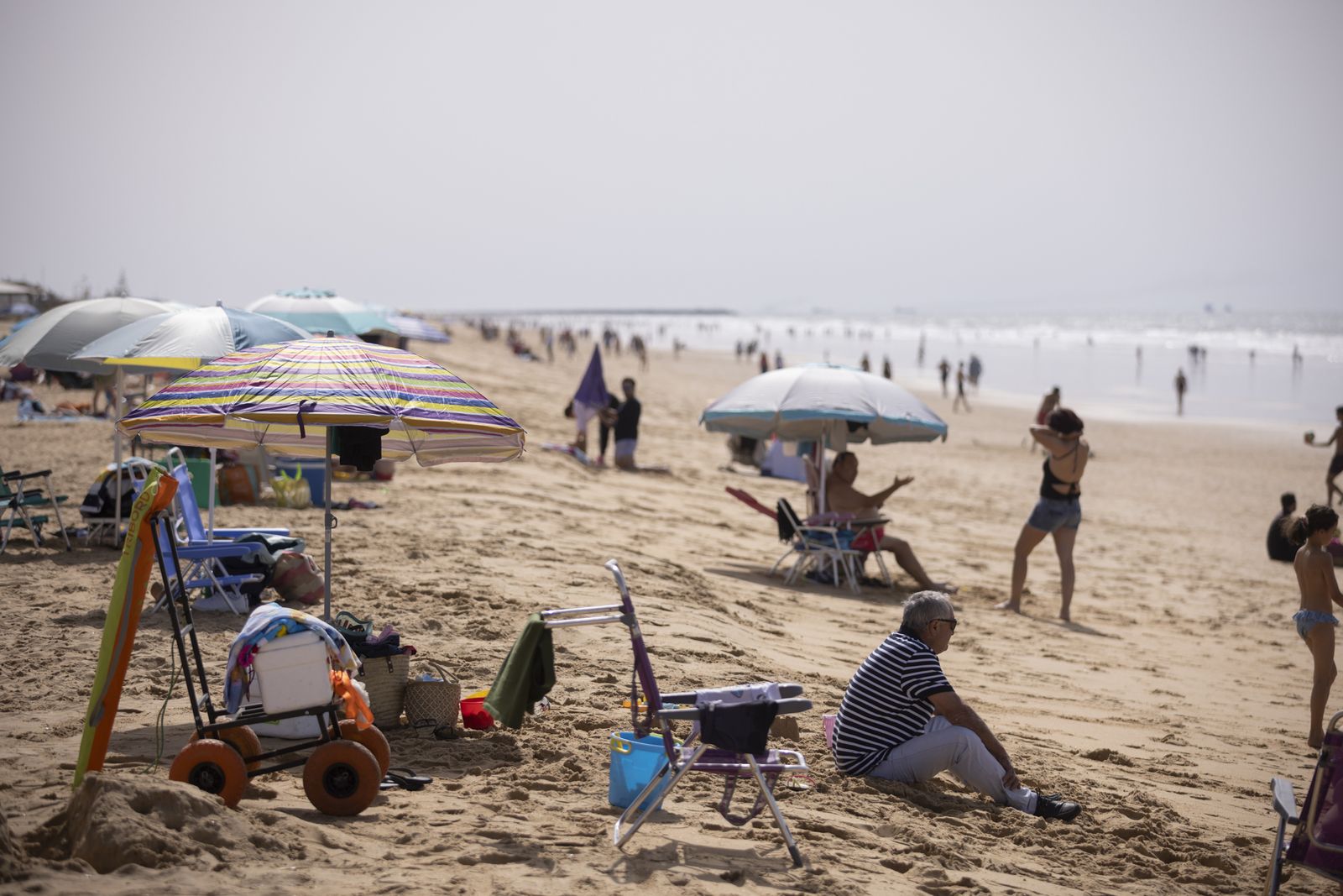 Imágenes del ambiente en las playas en este sábado 8 de abril