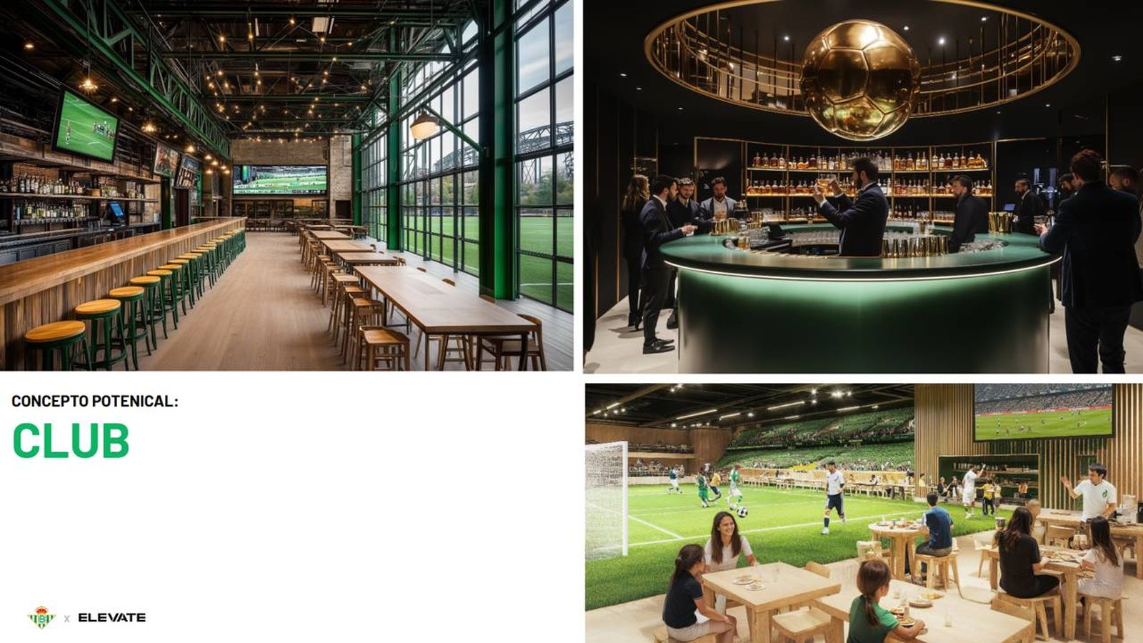 Recreación de la zona club del nuevo Villamarín