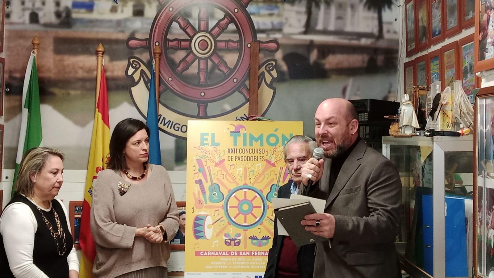 Presentación del cartel del concurso de pasodobles de El Timón en San Fernando