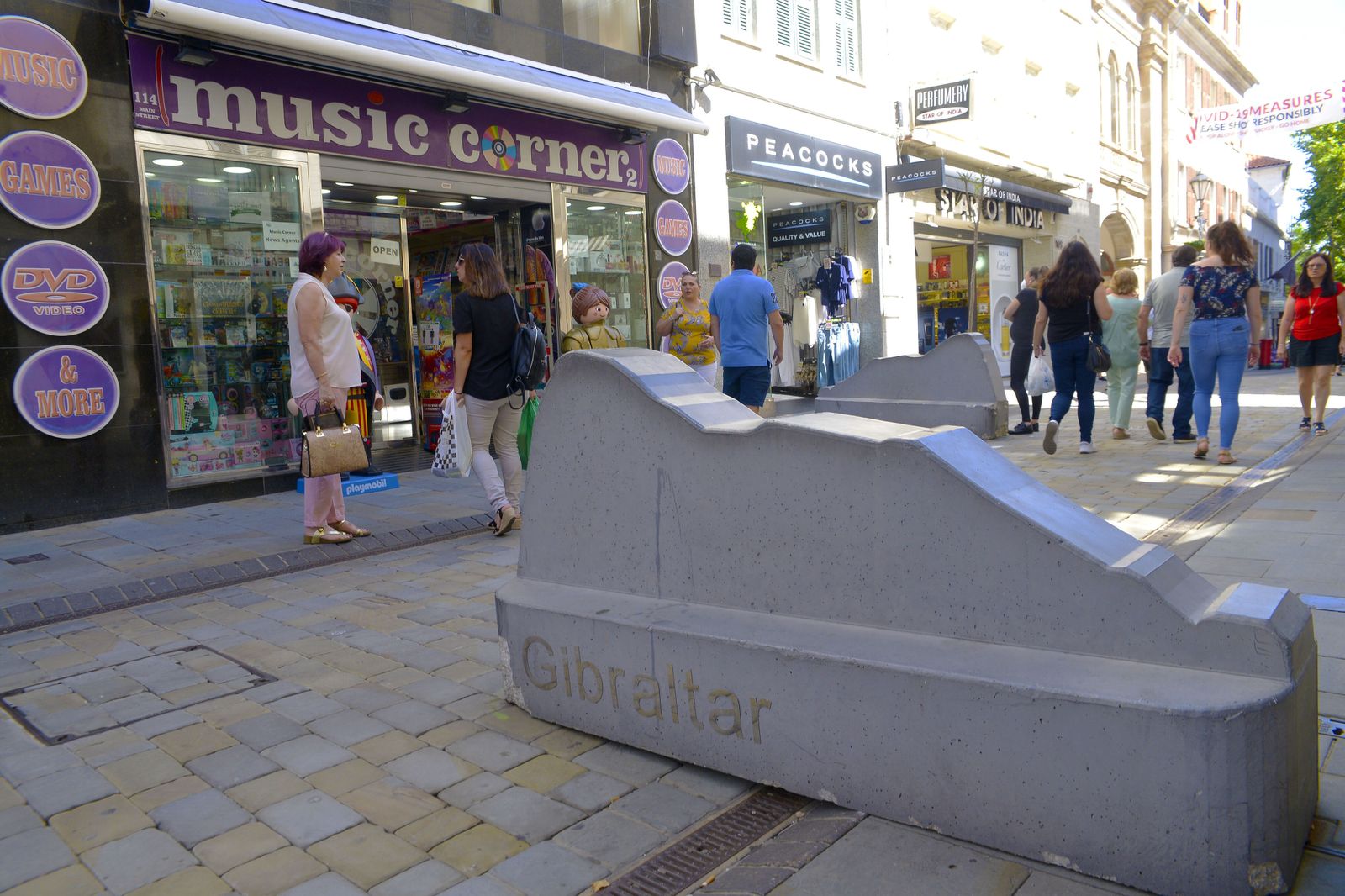Una calle de Gibraltar, durante la pandemia del coronavirus.