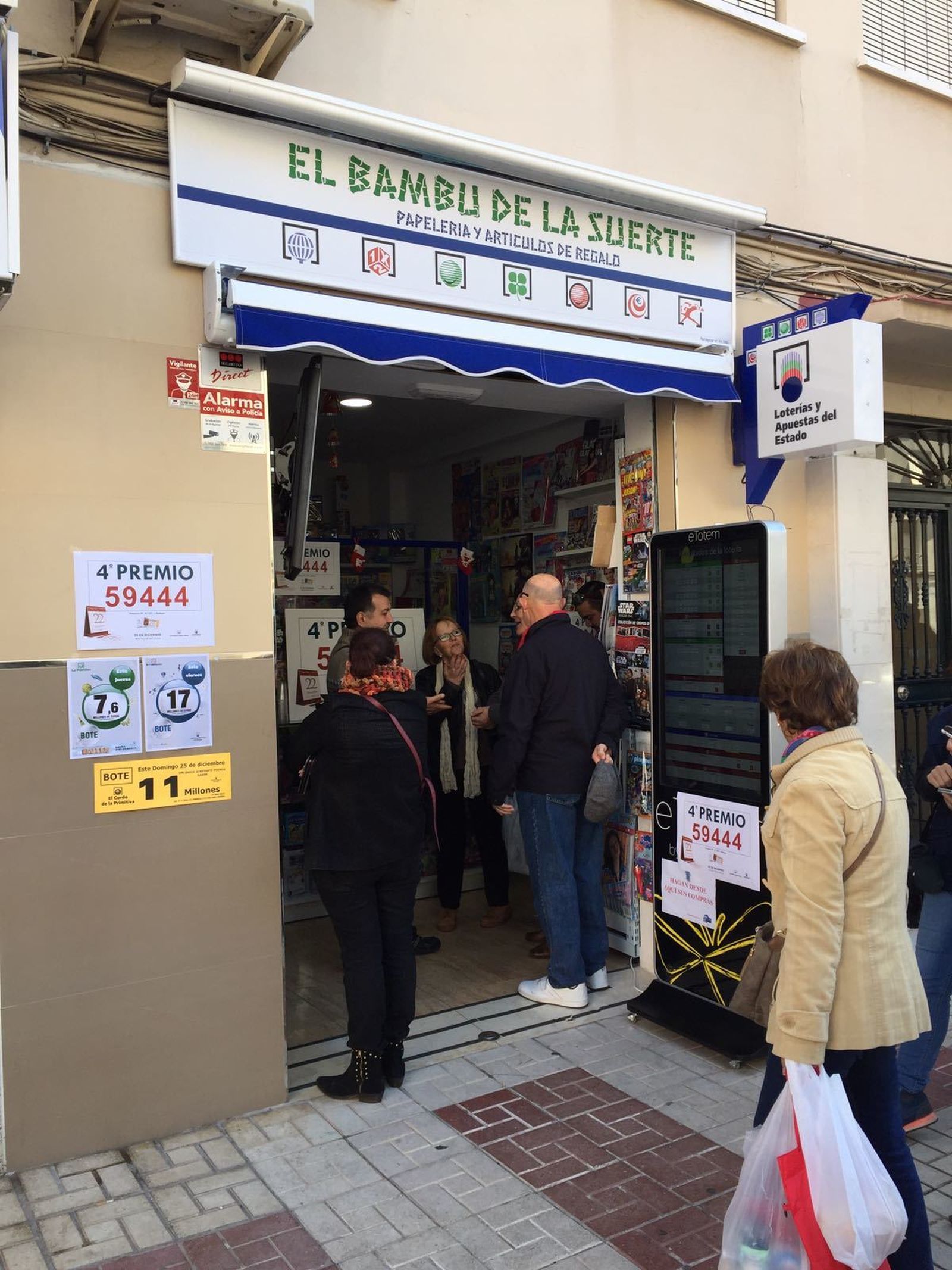 Los premiados en la Lotería de Navidad en Málaga